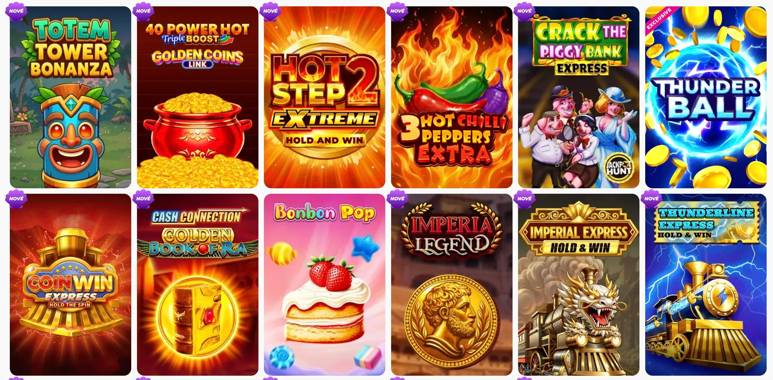 Různé hry na výherních automatech v Posido casino